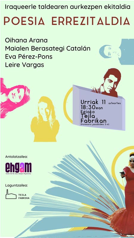 POESIA ERREZITALDIA: Oihana Arana, Maialen Berasategi Catalán, Eva Pérez-Pons eta Leire Vargas - ehgam